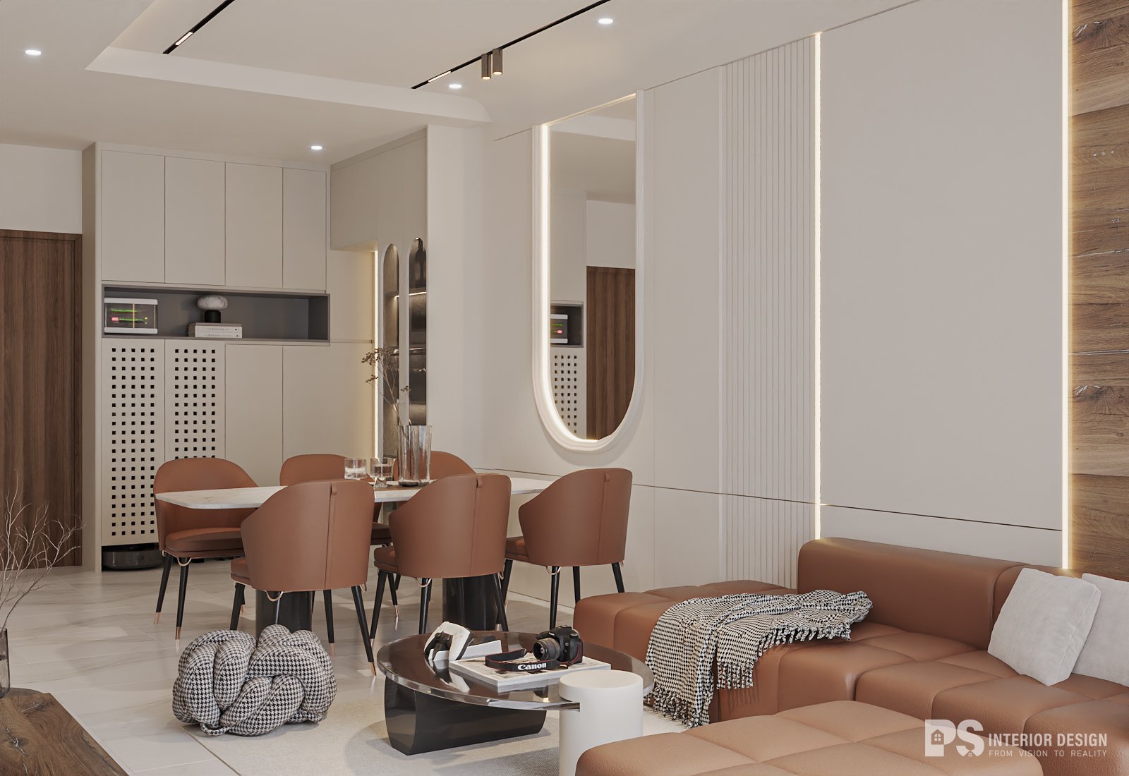 thiết kế nội thất căn hộ The Privia Khang Điền 