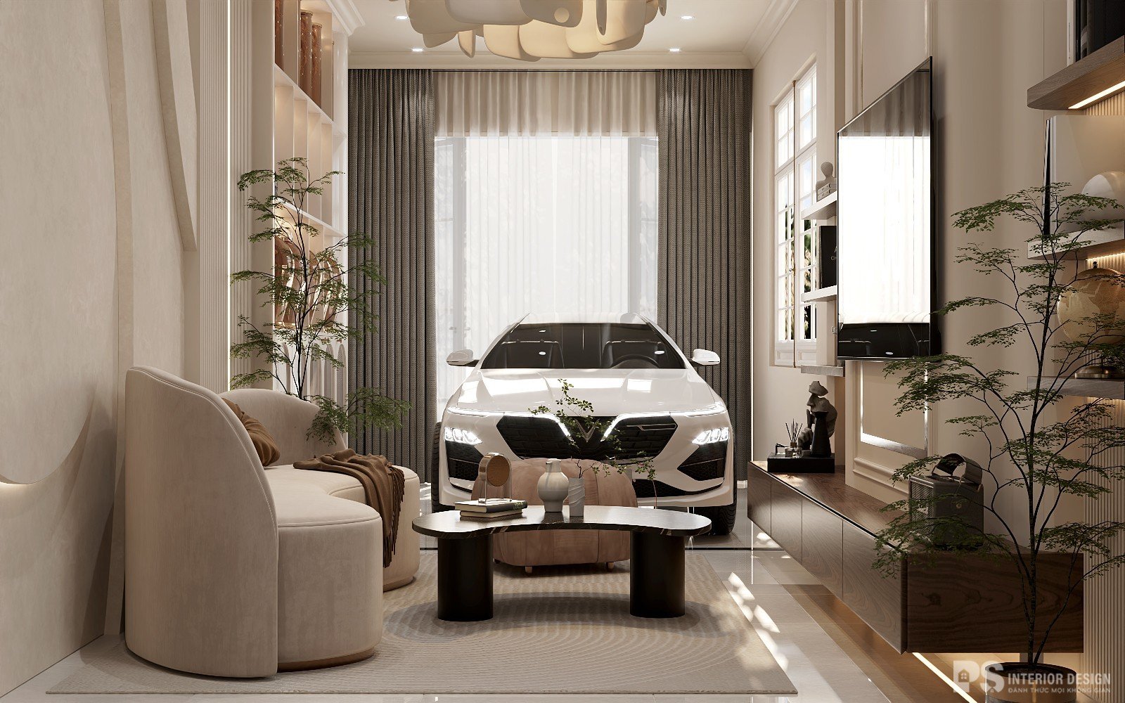 thiết kế nhà phố không gian mở