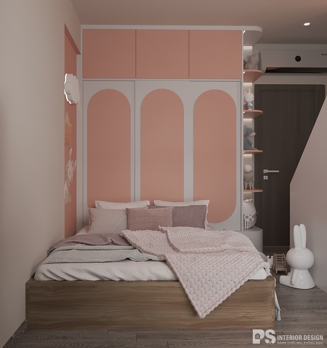  thiết kế nội thất căn hộ Mizuki Park Bình Chánh phòng ngủ nhỏ